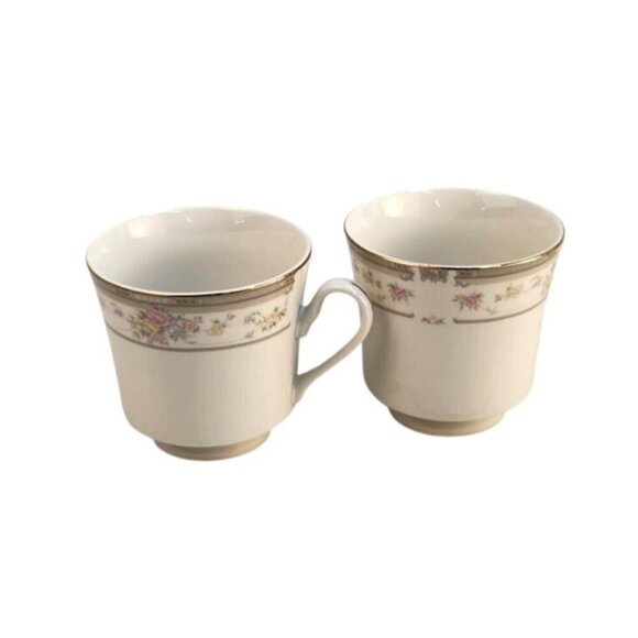 Farberware Southampton 1992 2-Piece NO 223A Floral Bone China Coffee Mugs With - Picture 4 of 8